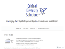 Tablet Screenshot of criticaldiversitysolutions.com